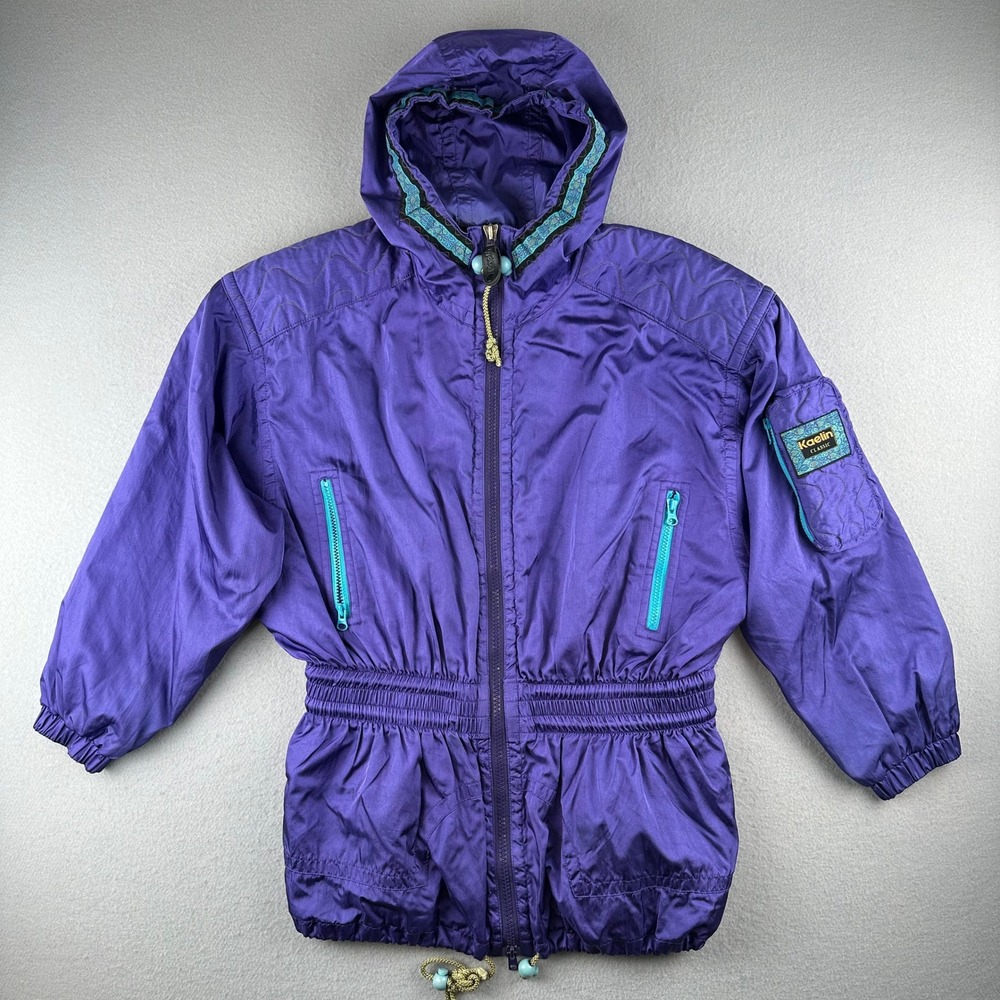 Kaelin Classic Ski Jacket Womens 6 Purple Vintage Hooded Insulated 80s 90s 5355